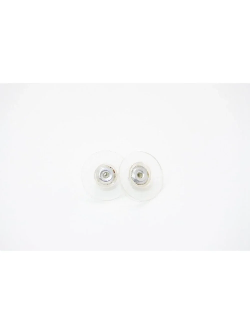 Chanel CC Logo Drop Shape Large Rhinestone Earrings Metal